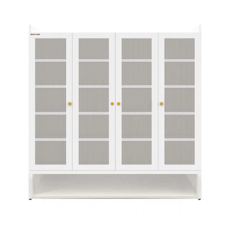 IMP IVORY SHOE CABINET 4D WHITE