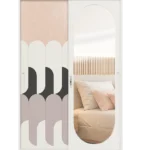 BTs S03 Oval Mirror White Frame