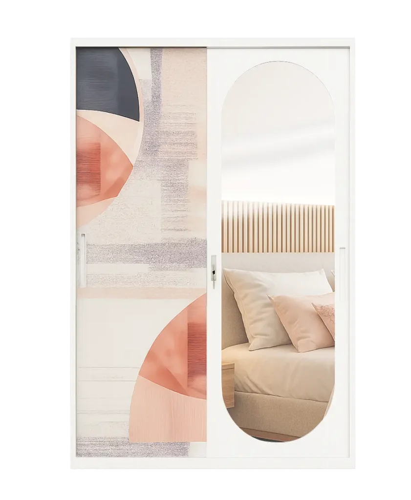 BTs S03 Oval Mirror White Frame